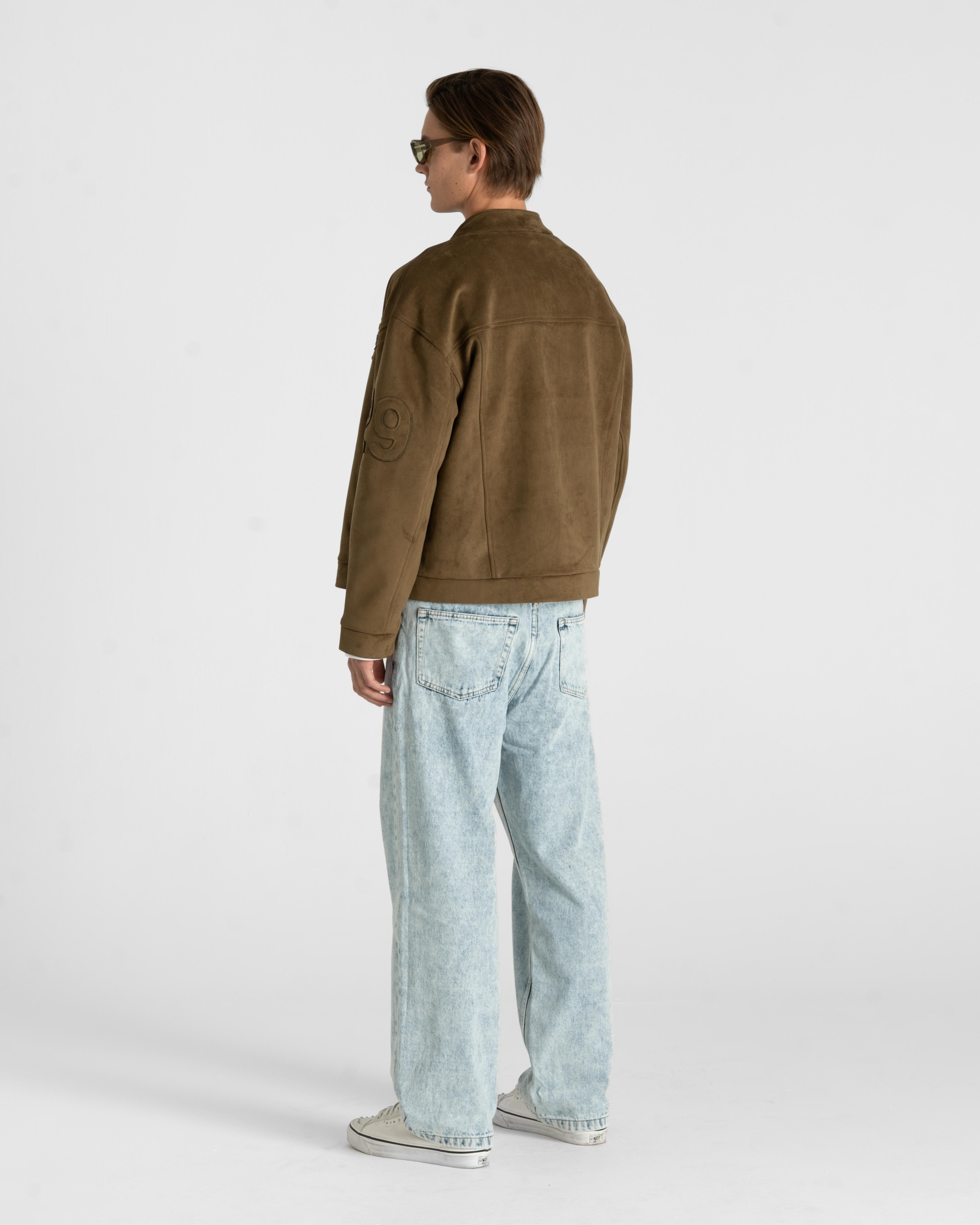 Suede Jacket Moss Green